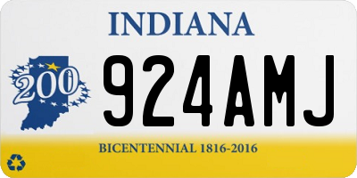 IN license plate 924AMJ