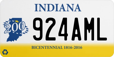 IN license plate 924AML