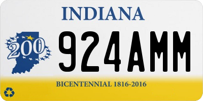 IN license plate 924AMM