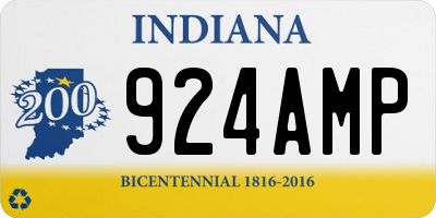 IN license plate 924AMP