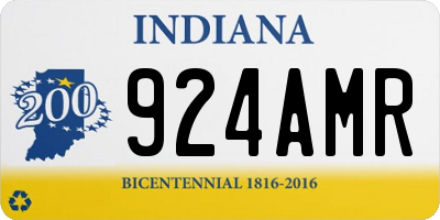 IN license plate 924AMR