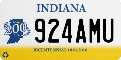 IN license plate 924AMU
