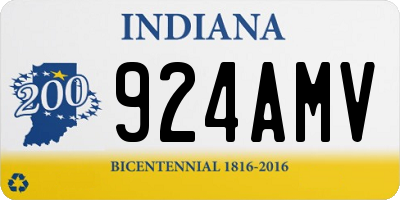 IN license plate 924AMV