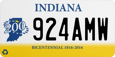 IN license plate 924AMW