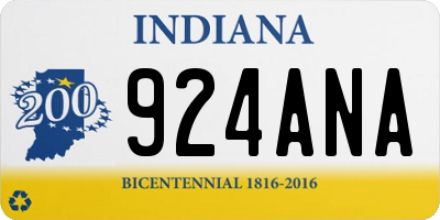 IN license plate 924ANA