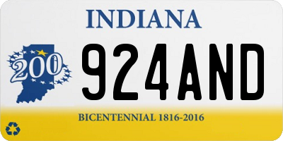 IN license plate 924AND