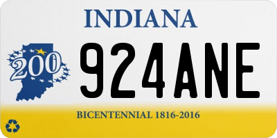 IN license plate 924ANE