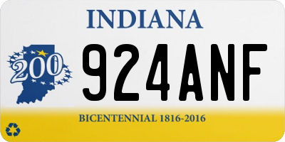 IN license plate 924ANF