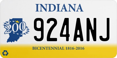IN license plate 924ANJ