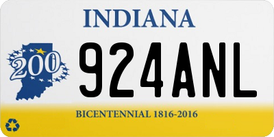 IN license plate 924ANL