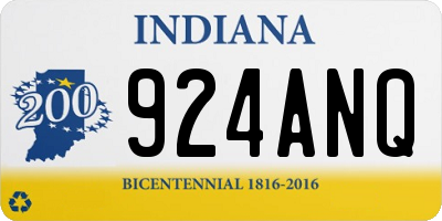 IN license plate 924ANQ