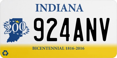 IN license plate 924ANV