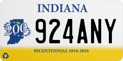 IN license plate 924ANY