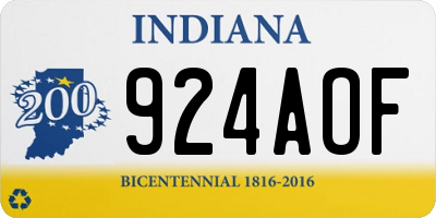 IN license plate 924AOF