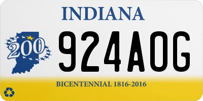IN license plate 924AOG