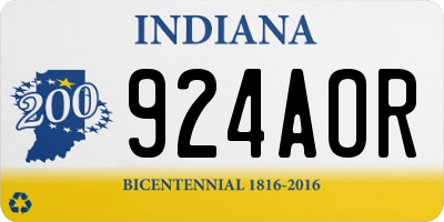 IN license plate 924AOR