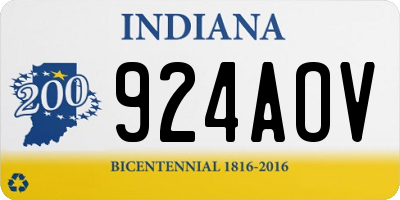 IN license plate 924AOV