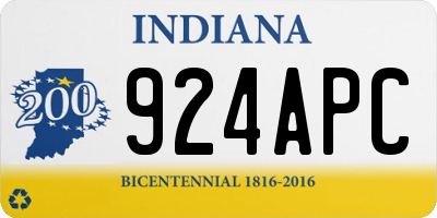 IN license plate 924APC
