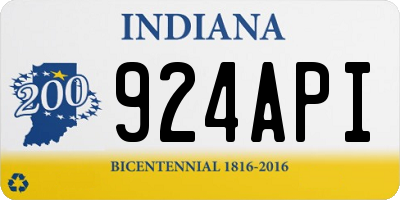 IN license plate 924API