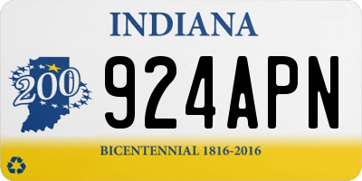 IN license plate 924APN