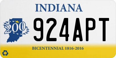 IN license plate 924APT