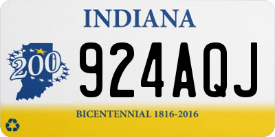 IN license plate 924AQJ