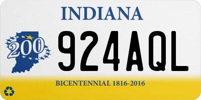 IN license plate 924AQL