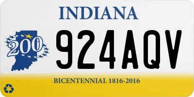 IN license plate 924AQV
