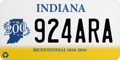 IN license plate 924ARA
