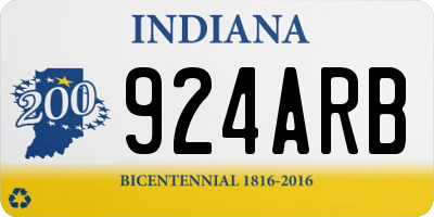 IN license plate 924ARB