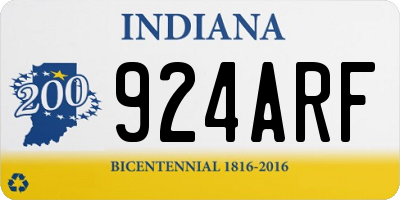 IN license plate 924ARF