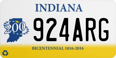IN license plate 924ARG