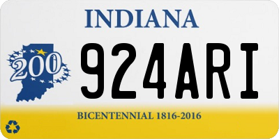 IN license plate 924ARI