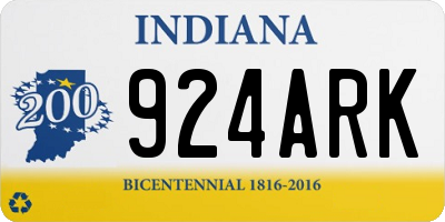 IN license plate 924ARK
