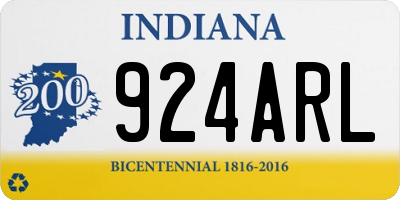 IN license plate 924ARL