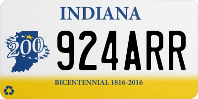 IN license plate 924ARR