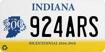 IN license plate 924ARS
