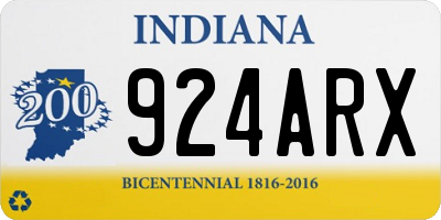 IN license plate 924ARX