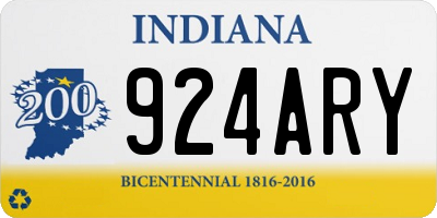 IN license plate 924ARY