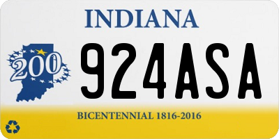 IN license plate 924ASA