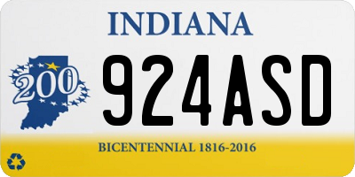 IN license plate 924ASD