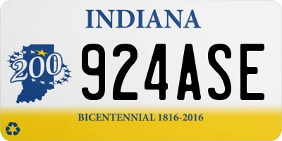 IN license plate 924ASE