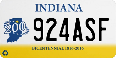 IN license plate 924ASF