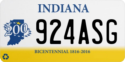 IN license plate 924ASG
