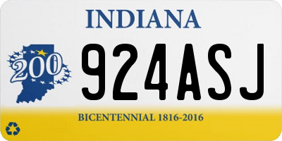 IN license plate 924ASJ