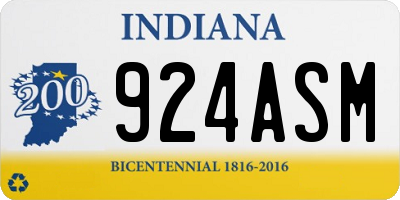 IN license plate 924ASM