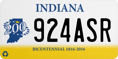 IN license plate 924ASR