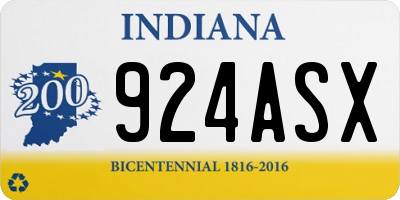 IN license plate 924ASX
