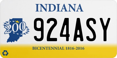 IN license plate 924ASY
