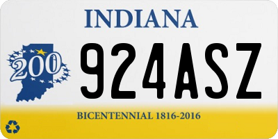 IN license plate 924ASZ